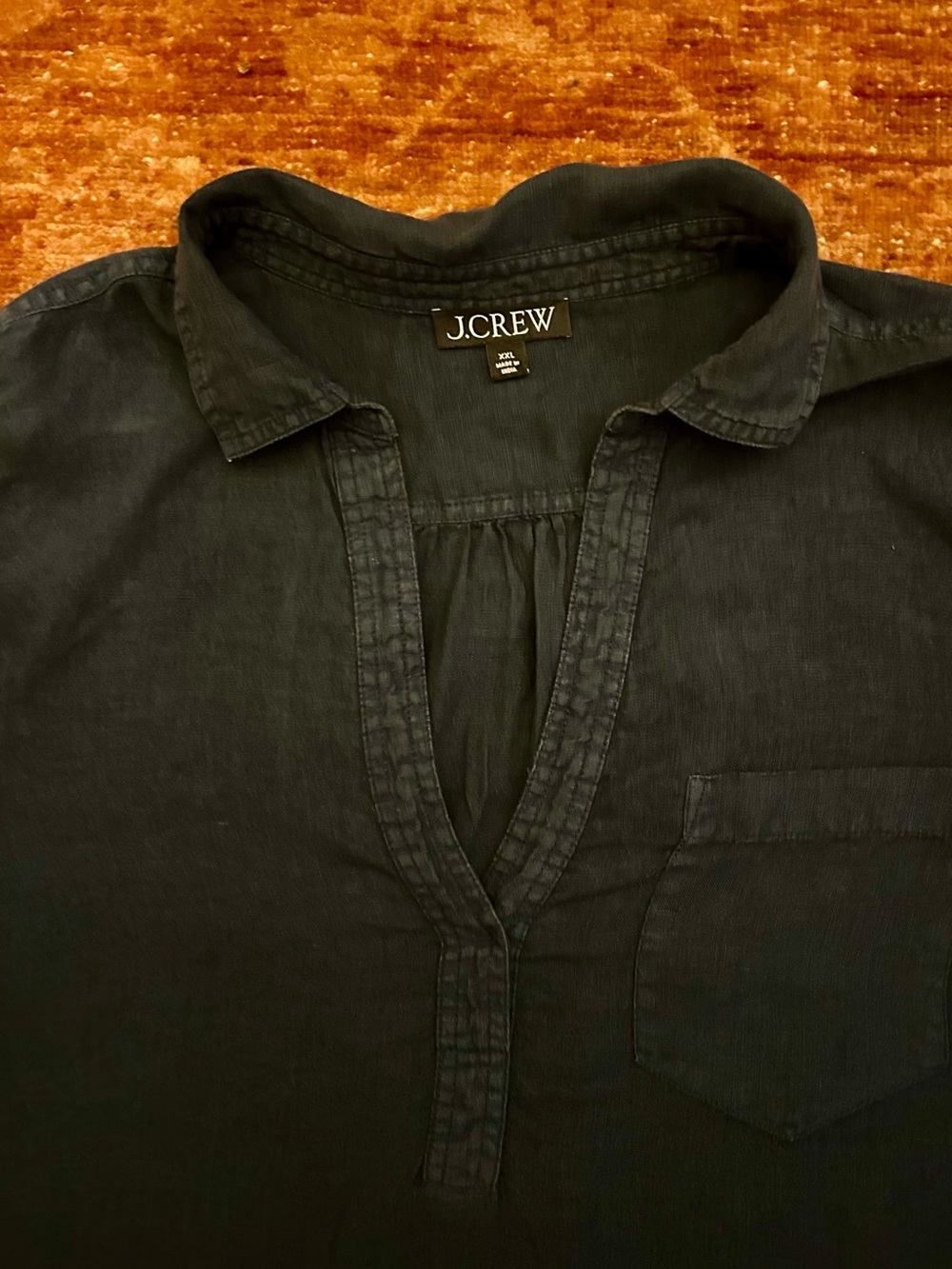 J. Crew bungalow maxi popover in dip-dyed linen. Size XXL. - Picture 9 of 16